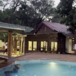 rustic hilltop property offering a vegetarian restaurant