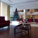 in an understated hotel offering dining