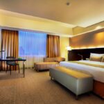 an indoor pool & meeting rooms.