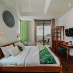 in a casual hotel with a restaurant/bar & terrace seating.