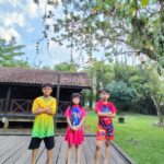 Relaxed resort set in exotic gardens