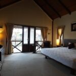 a spa & a water park with slides.