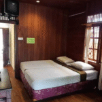 Casual lodging offering an open-air restaurant