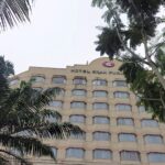 a cafe & an outdoor pool