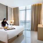 Refined quarters in a contemporary property with an airy restaurant & an outdoor pool.