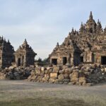 1 of 2 ornate Buddhist temples in a 9th-century complex with many buildings