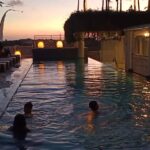 a spa & a rooftop pool