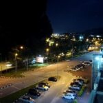 a cocktail bar & a gym