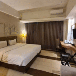 Modern hotel offering free admission to a water park