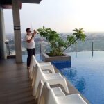 a rooftop pool & a ballroom.