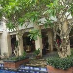 a cafe/bar & an outdoor pool
