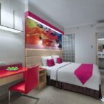 an outdoor pool & a spa.