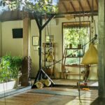 A private agriculture space with private residences hidden among forests