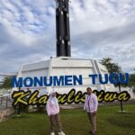 Visitors to this small public park can stand on the equator