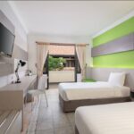 Functional rooms in a straightforward hotel with a Chinese restaurant