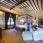 an outdoor pool & a spa.