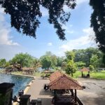 food & souvenir stalls & a large lake for natural swimming.