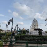 Hindu temple with a white
