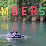 natural swimming holes &  lush vegetation near rice fields.