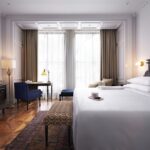 in a genteel hotel offering a restaurant & a gym.