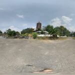 Temple complex anchored by an elegant